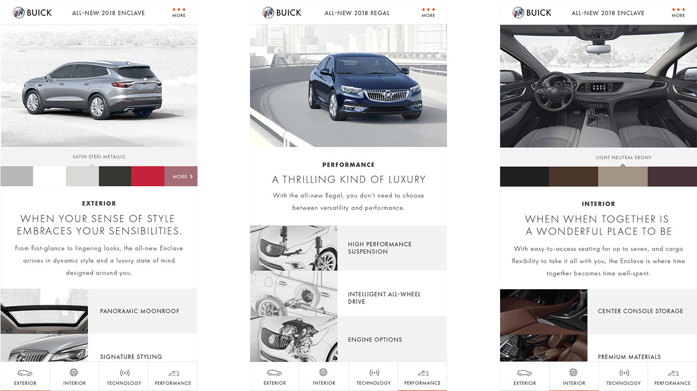 Website with interface to open the car's tailgate